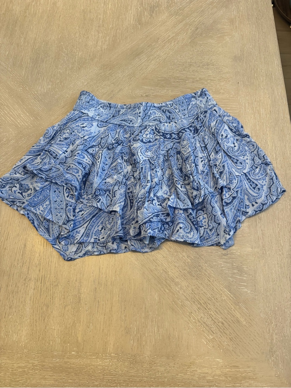 Blue paisley skort